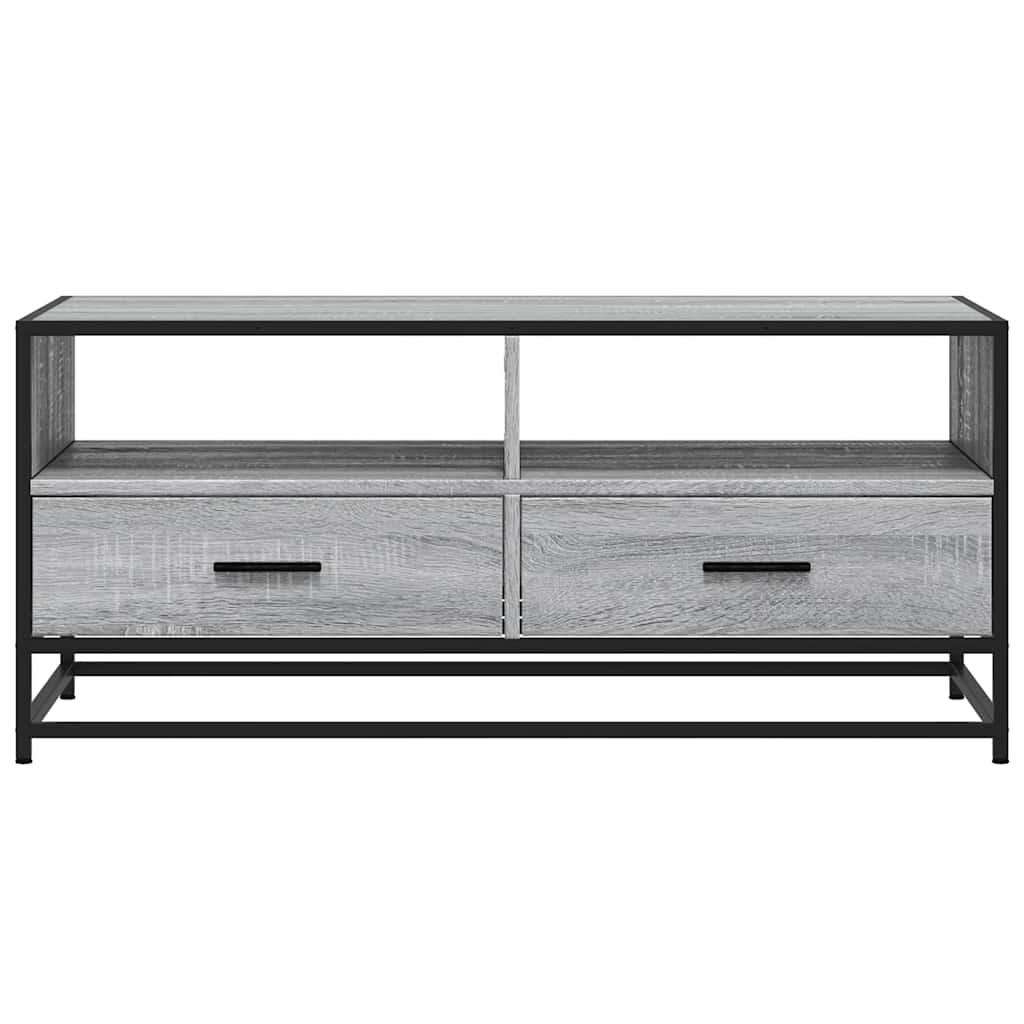 vidaXL Coffee Table Grey Sonoma 100x50x45 cm Engineered Wood and Metal