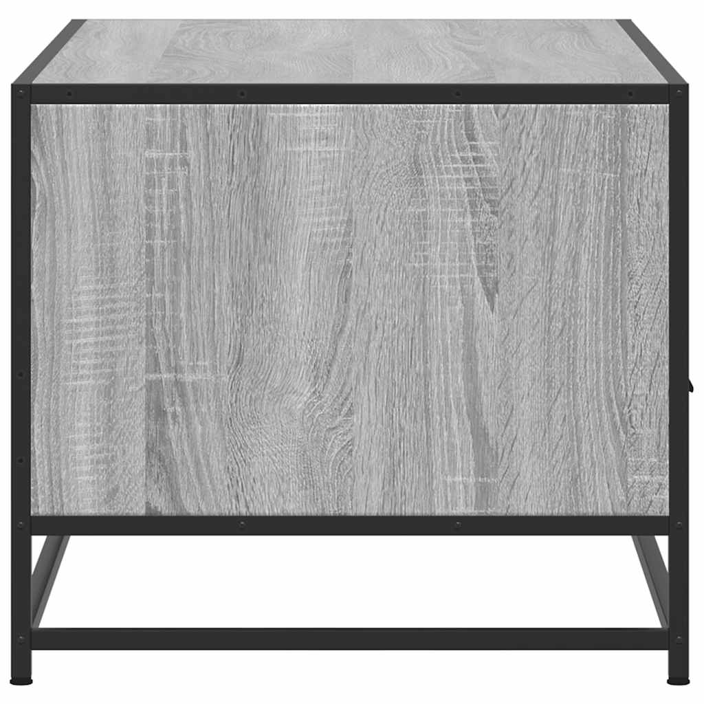 vidaXL Coffee Table Grey Sonoma 100x50x45 cm Engineered Wood and Metal
