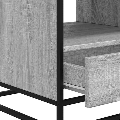 vidaXL Coffee Table Grey Sonoma 100x50x45 cm Engineered Wood and Metal