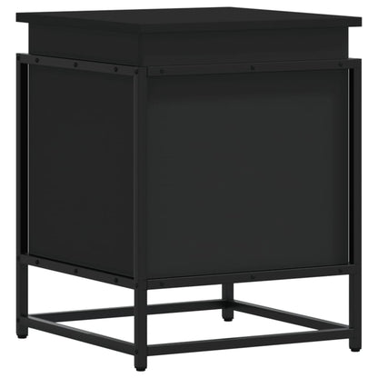vidaXL Storage Box with Lid Black 40x40x51.5 cm Engineered Wood