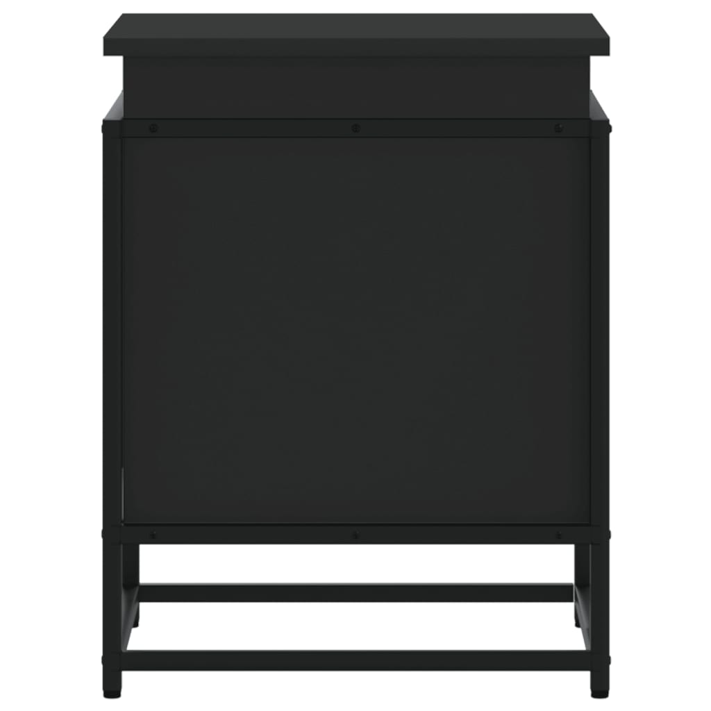 vidaXL Storage Box with Lid Black 40x40x51.5 cm Engineered Wood