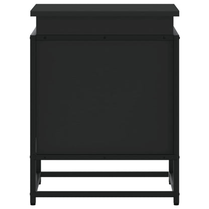 vidaXL Storage Box with Lid Black 40x40x51.5 cm Engineered Wood