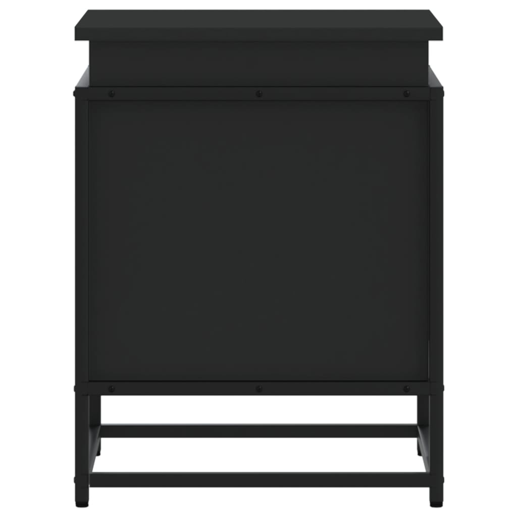 vidaXL Storage Box with Lid Black 40x40x51.5 cm Engineered Wood