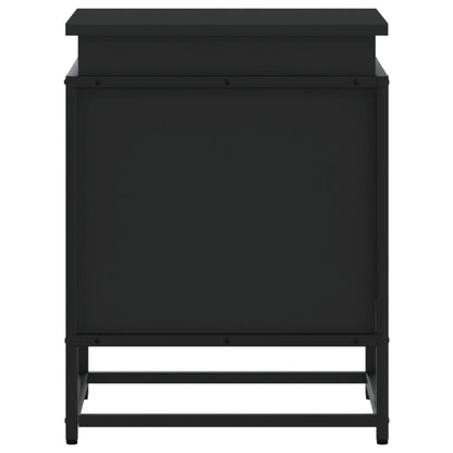 vidaXL Storage Box with Lid Black 40x40x51.5 cm Engineered Wood
