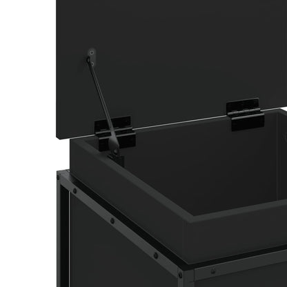 vidaXL Storage Box with Lid Black 40x40x51.5 cm Engineered Wood