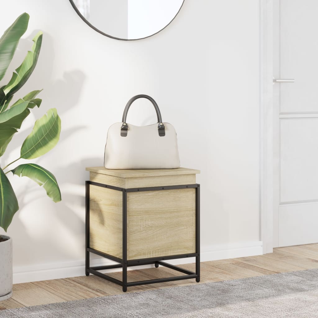 vidaXL Storage Box with Lid Sonoma Oak 40x40x51.5 cm Engineered Wood