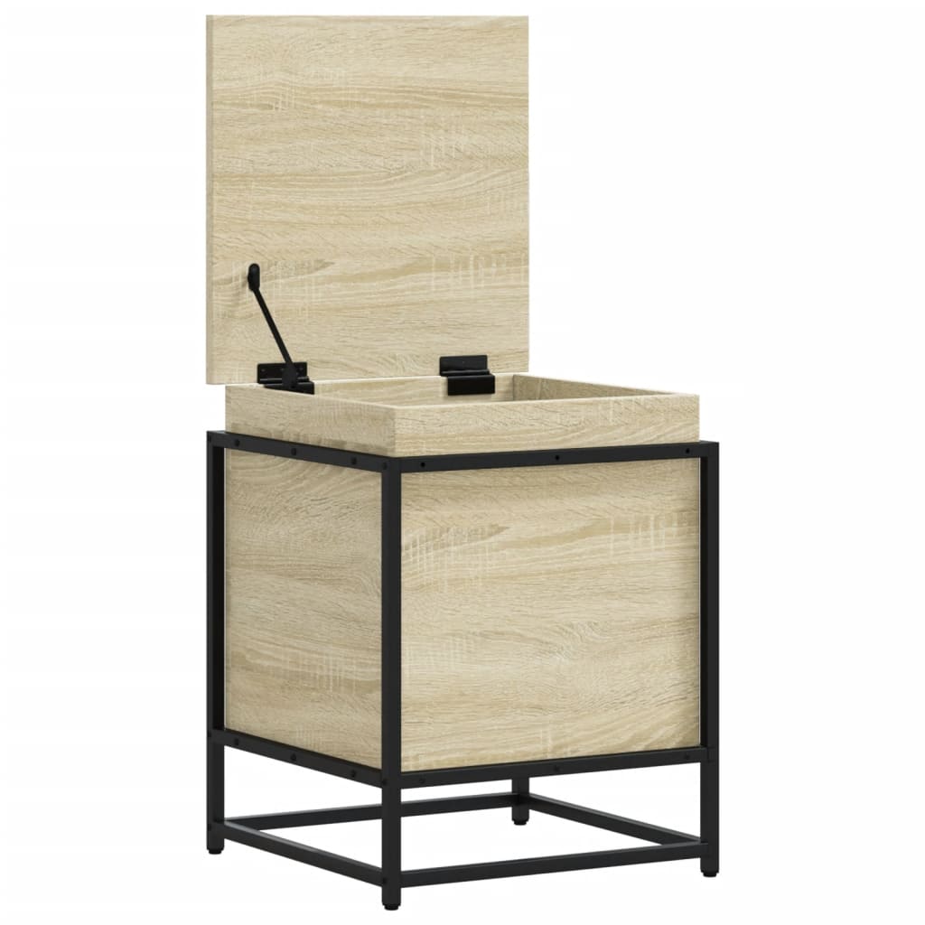 vidaXL Storage Box with Lid Sonoma Oak 40x40x51.5 cm Engineered Wood