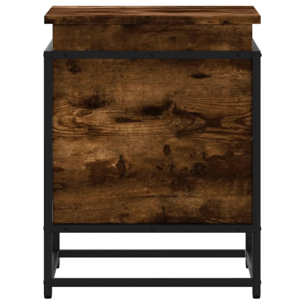 vidaXL Storage Box with Lid Smoked Oak 40x40x51.5 cm Engineered Wood