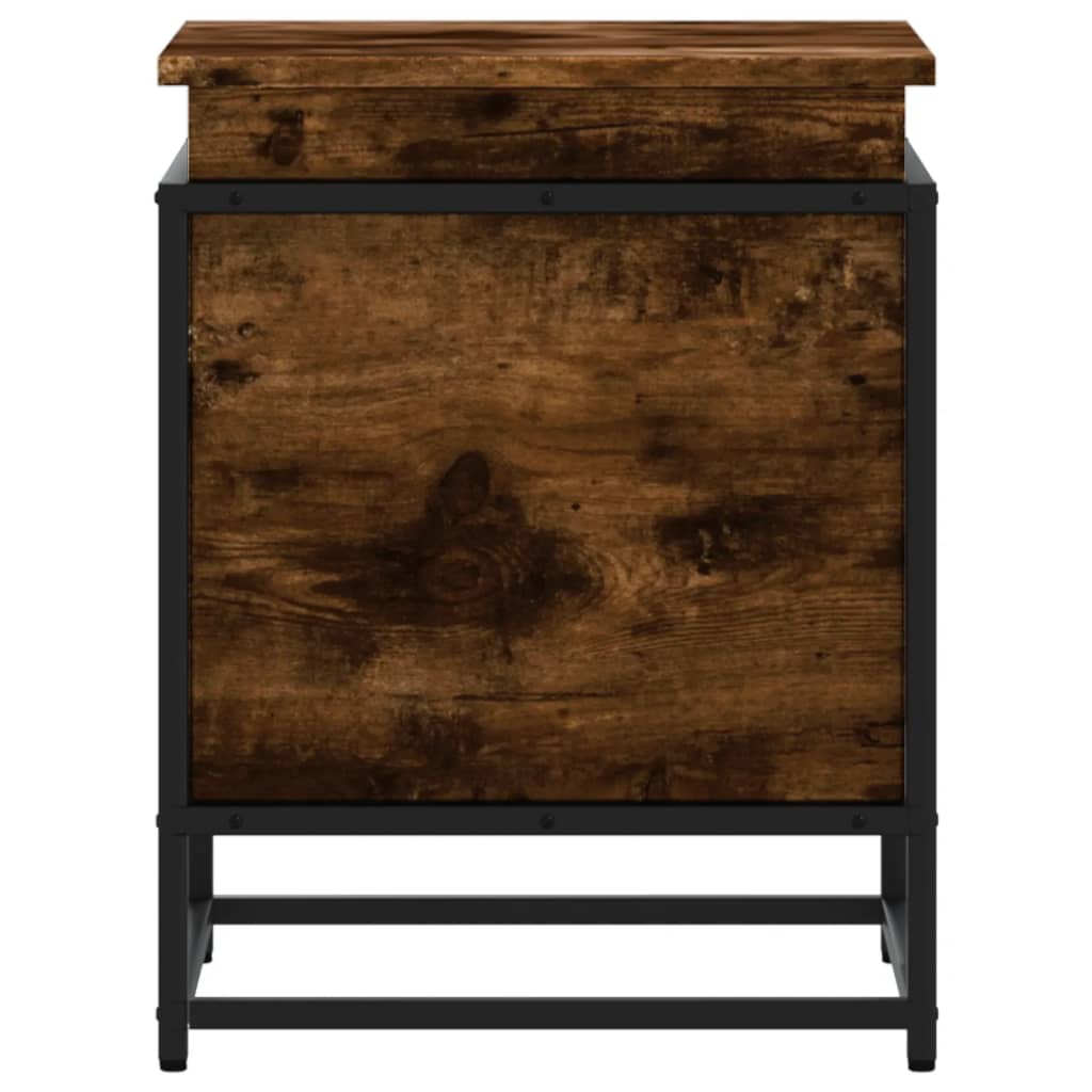 vidaXL Storage Box with Lid Smoked Oak 40x40x51.5 cm Engineered Wood