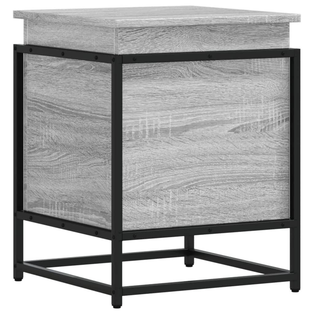 vidaXL Storage Box with Lid Grey Sonoma 40x40x51.5 cm Engineered Wood