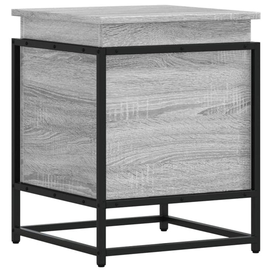vidaXL Storage Box with Lid Grey Sonoma 40x40x51.5 cm Engineered Wood