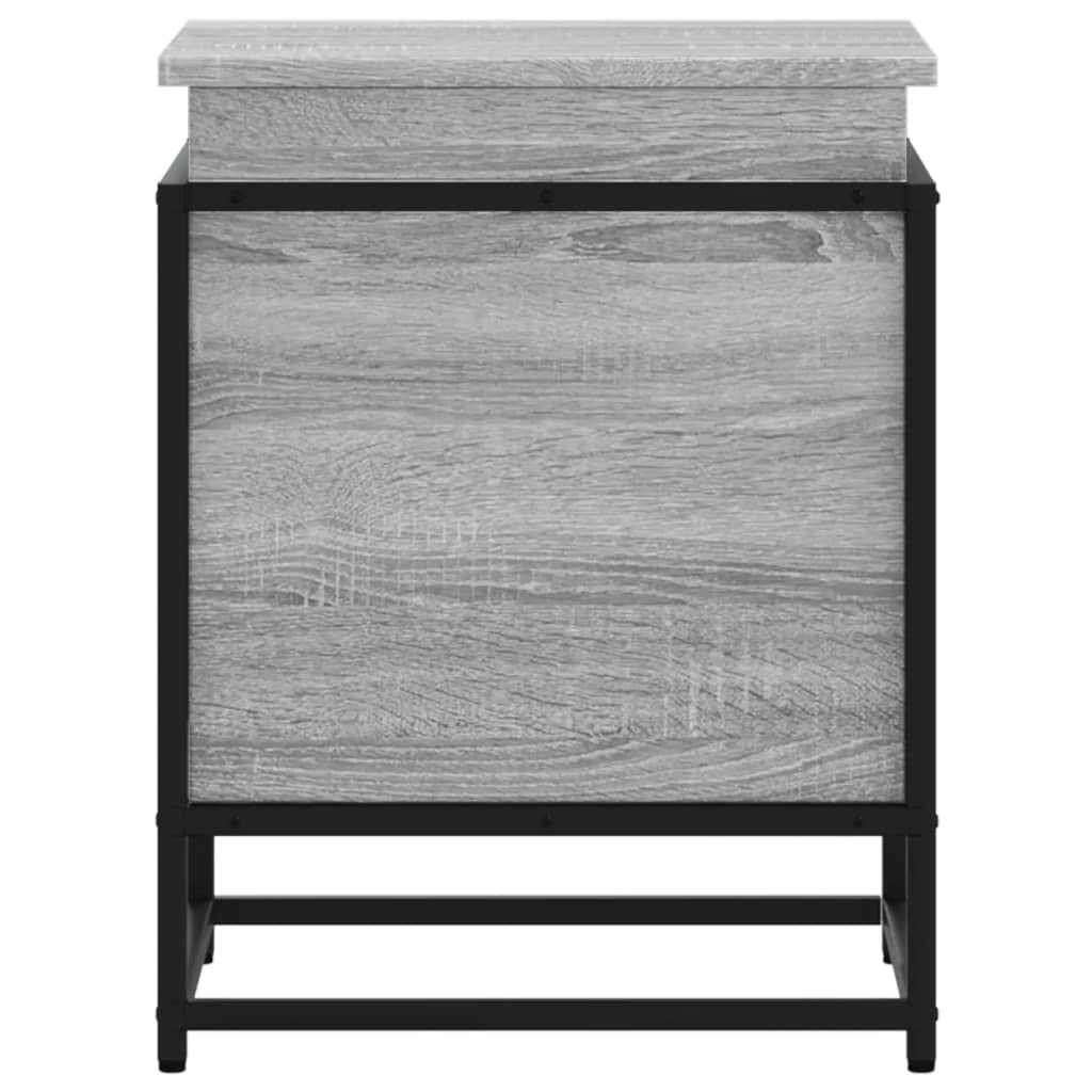 vidaXL Storage Box with Lid Grey Sonoma 40x40x51.5 cm Engineered Wood