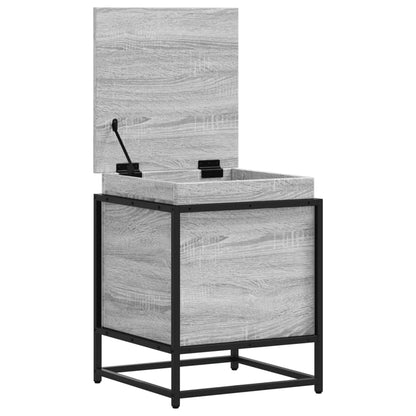vidaXL Storage Box with Lid Grey Sonoma 40x40x51.5 cm Engineered Wood
