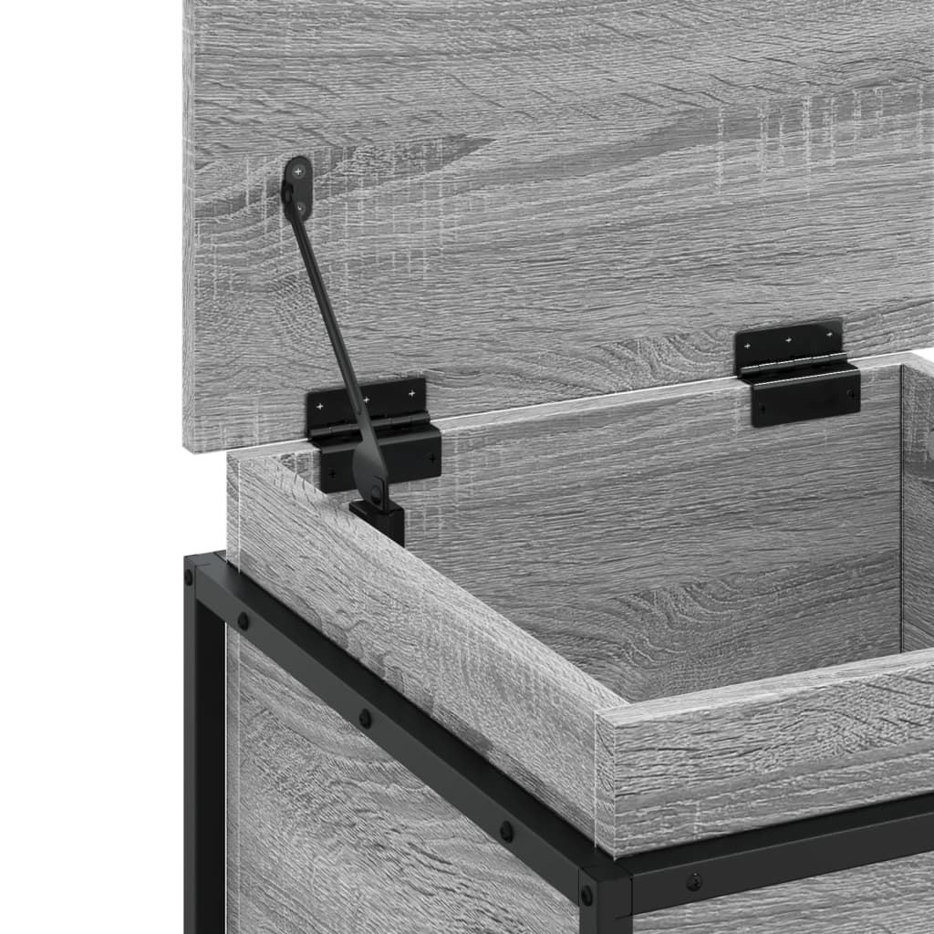 vidaXL Storage Box with Lid Grey Sonoma 40x40x51.5 cm Engineered Wood