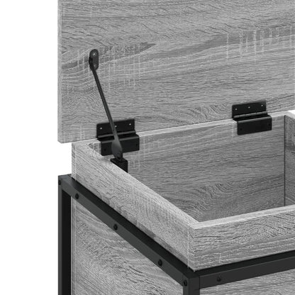 vidaXL Storage Box with Lid Grey Sonoma 40x40x51.5 cm Engineered Wood