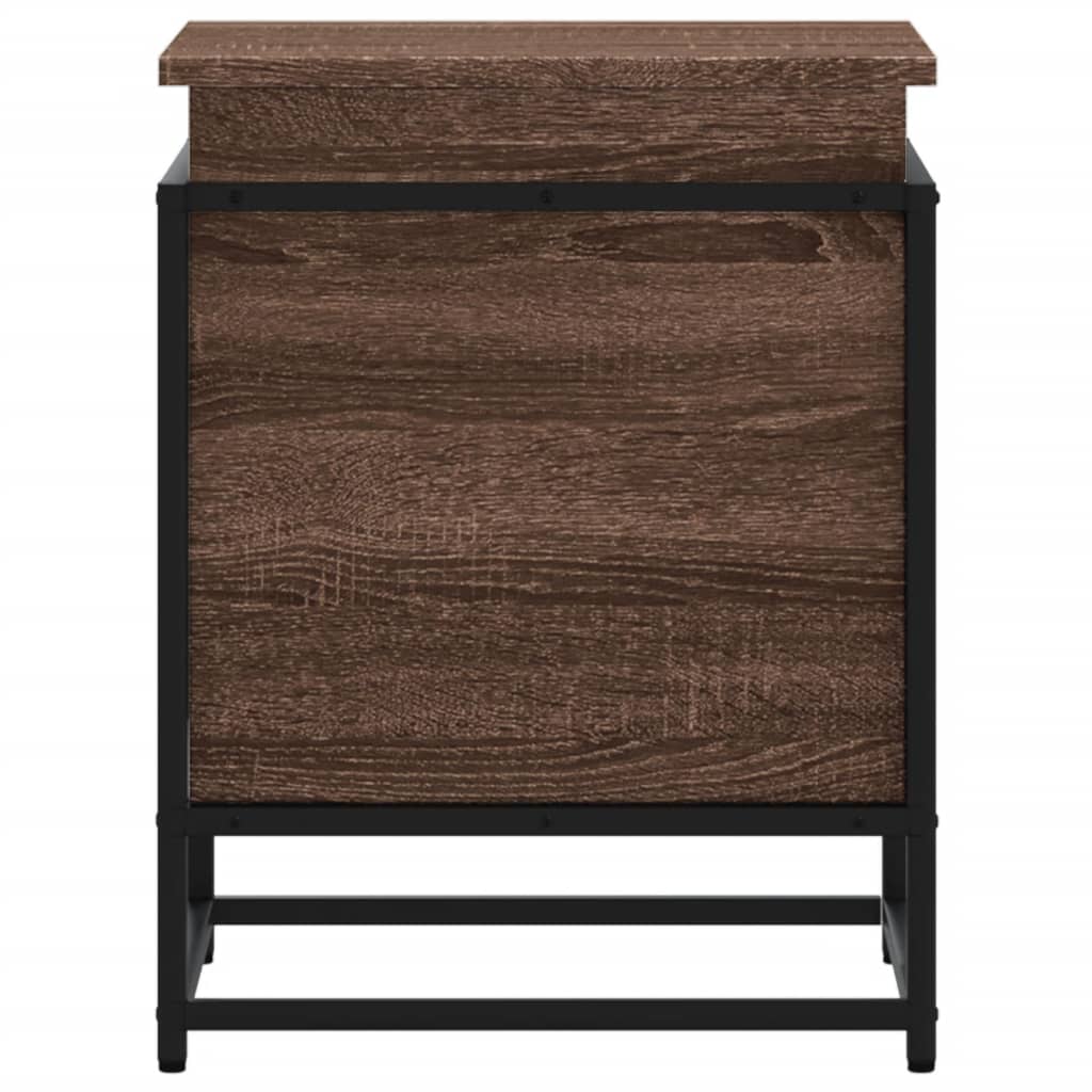 vidaXL Storage Box with Lid Brown Oak 40x40x51.5 cm Engineered Wood