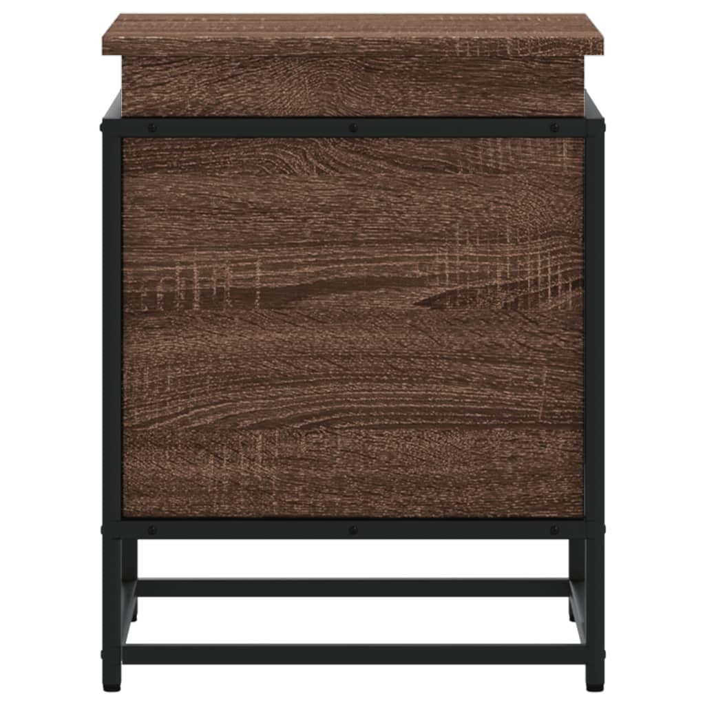 vidaXL Storage Box with Lid Brown Oak 40x40x51.5 cm Engineered Wood