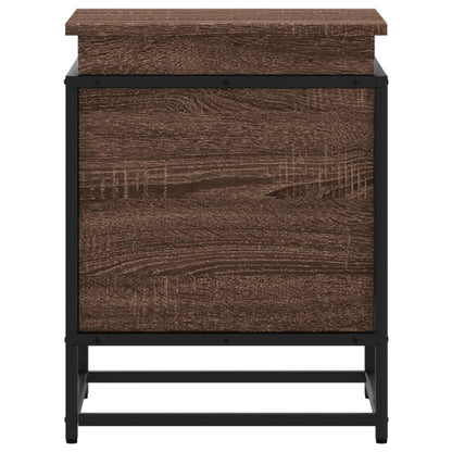 vidaXL Storage Box with Lid Brown Oak 40x40x51.5 cm Engineered Wood