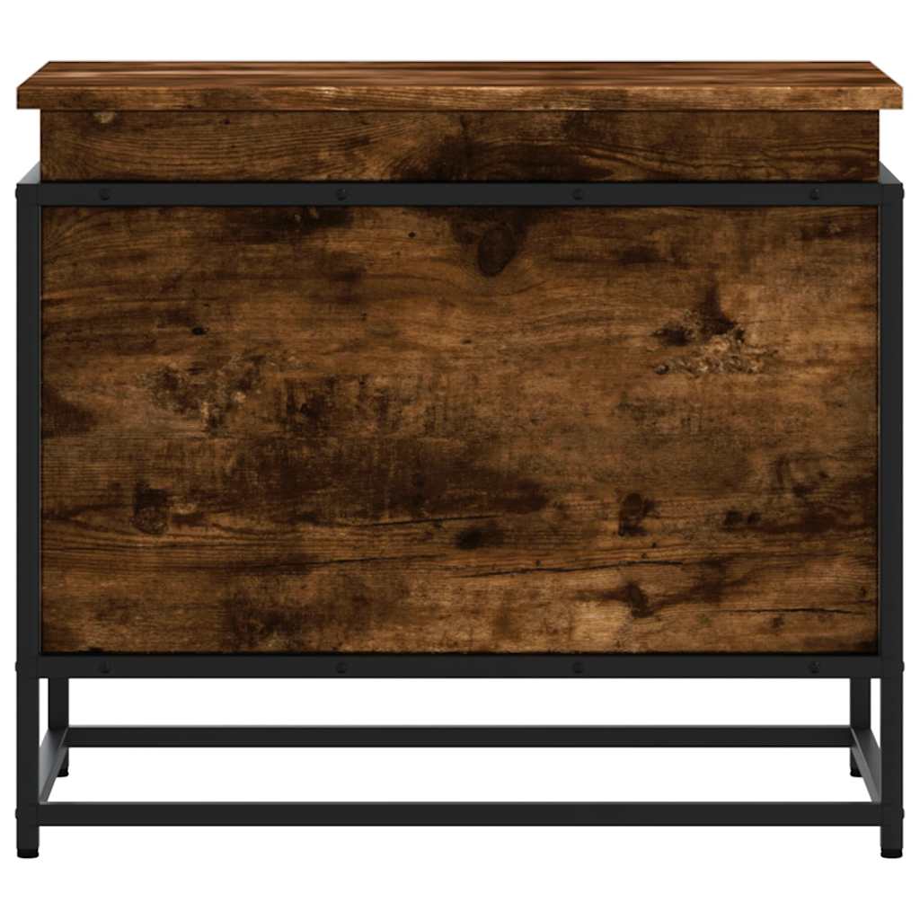 vidaXL Storage Box with Lid Smoked Oak 60x40x51.5 cm Engineered Wood
