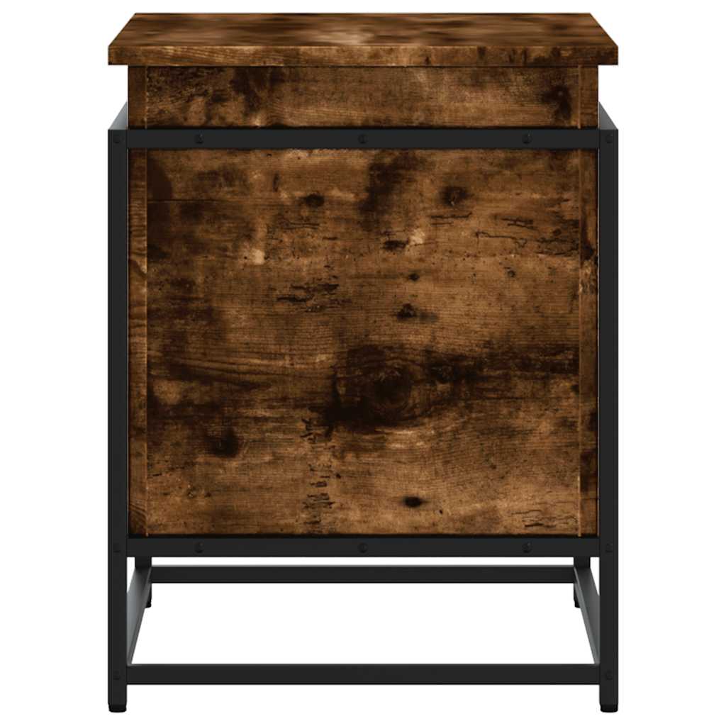 vidaXL Storage Box with Lid Smoked Oak 60x40x51.5 cm Engineered Wood