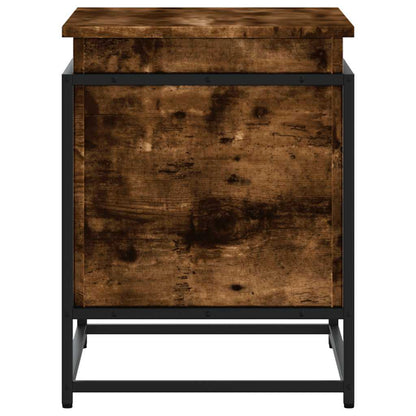 vidaXL Storage Box with Lid Smoked Oak 60x40x51.5 cm Engineered Wood