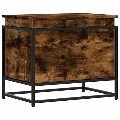 vidaXL Storage Box with Lid Smoked Oak 60x40x51.5 cm Engineered Wood