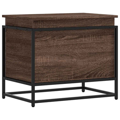 vidaXL Storage Box with Lid Brown Oak 60x40x51.5 cm Engineered Wood