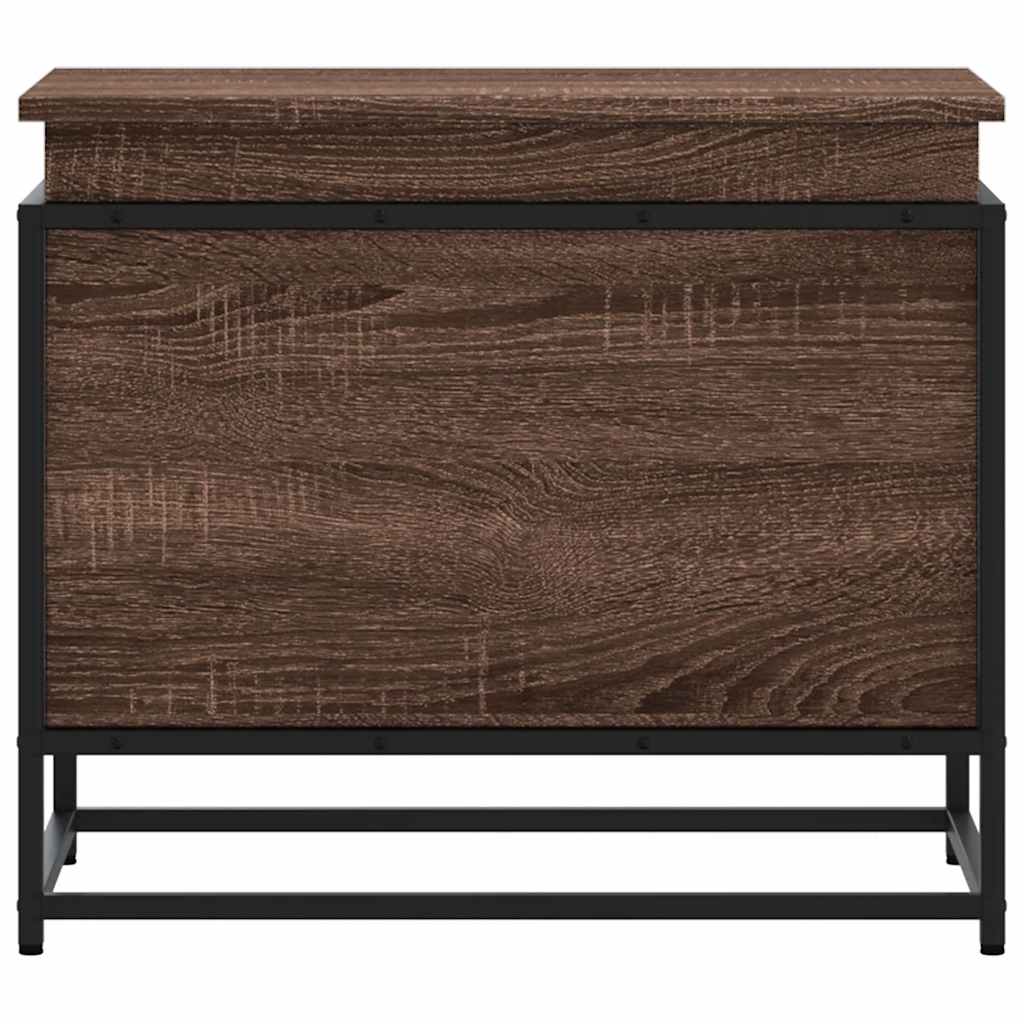 vidaXL Storage Box with Lid Brown Oak 60x40x51.5 cm Engineered Wood