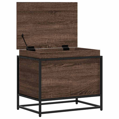 vidaXL Storage Box with Lid Brown Oak 60x40x51.5 cm Engineered Wood