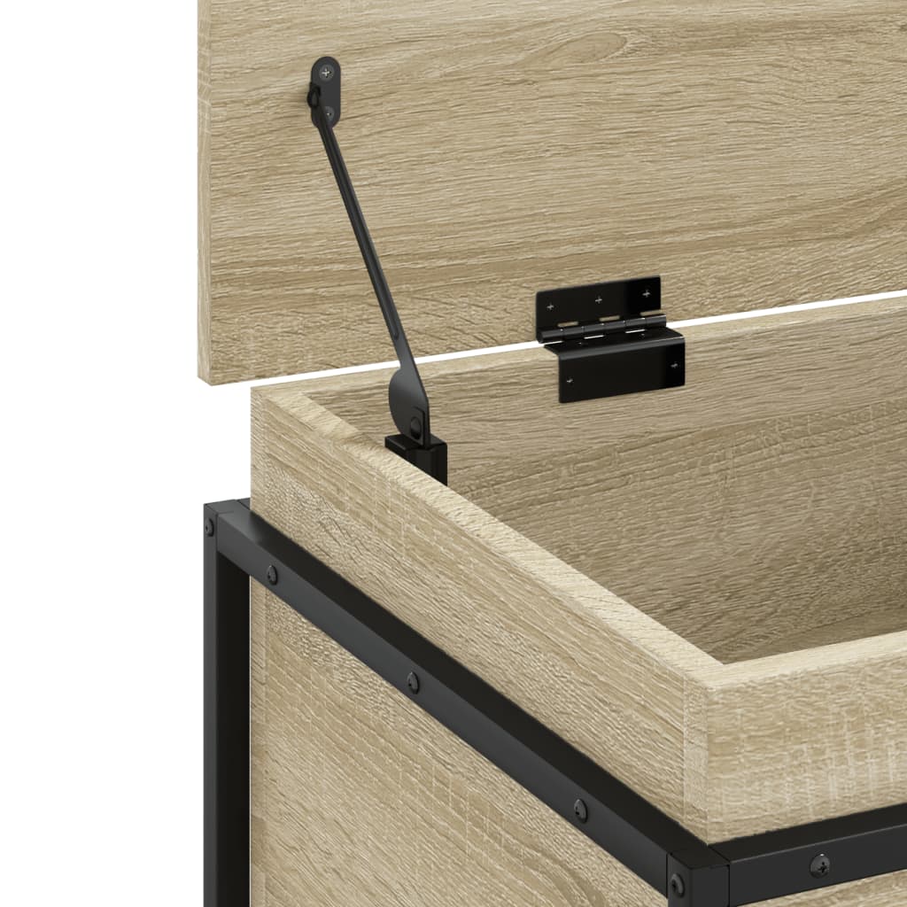 vidaXL Storage Box with Lid Sonoma Oak 80x40x51.5 cm Engineered Wood