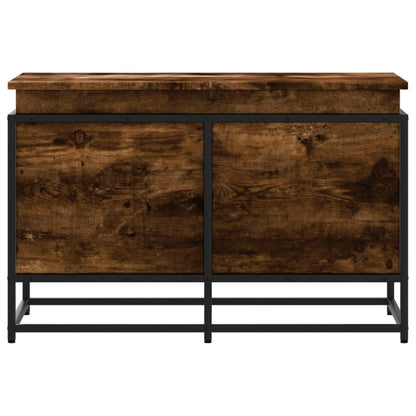 vidaXL Storage Box with Lid Smoked Oak 80x40x51.5 cm Engineered Wood