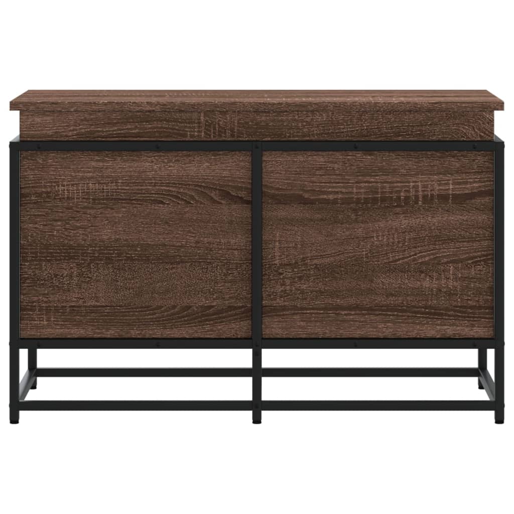 vidaXL Storage Box with Lid Brown Oak 80x40x51.5 cm Engineered Wood