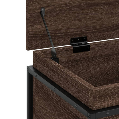 vidaXL Storage Box with Lid Brown Oak 80x40x51.5 cm Engineered Wood