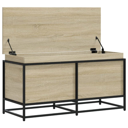 vidaXL Storage Box with Lid Sonoma Oak 100x40x51.5 cm Engineered Wood