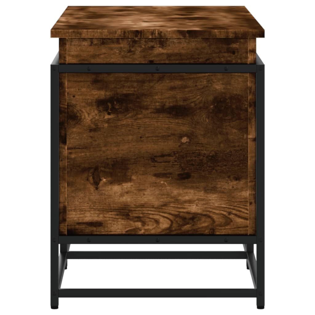 vidaXL Storage Box with Lid Smoked Oak 100x40x51.5 cm Engineered Wood
