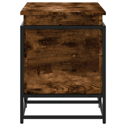 vidaXL Storage Box with Lid Smoked Oak 100x40x51.5 cm Engineered Wood