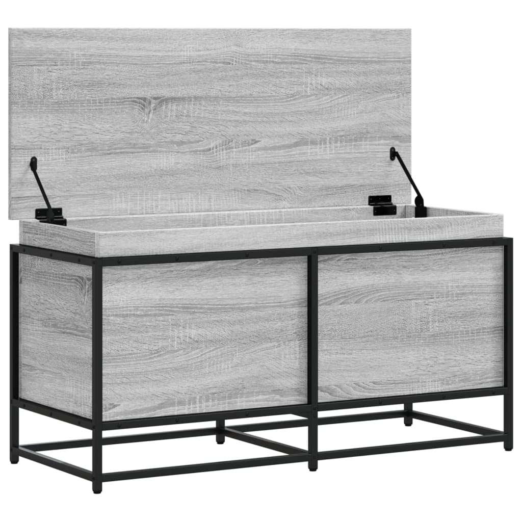 vidaXL Storage Box with Lid Grey Sonoma 100x40x51.5 cm Engineered Wood