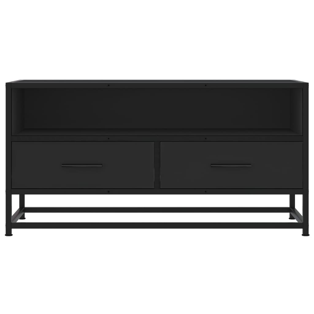 vidaXL TV Cabinet Black 80x34.5x40 cm Engineered Wood and Metal