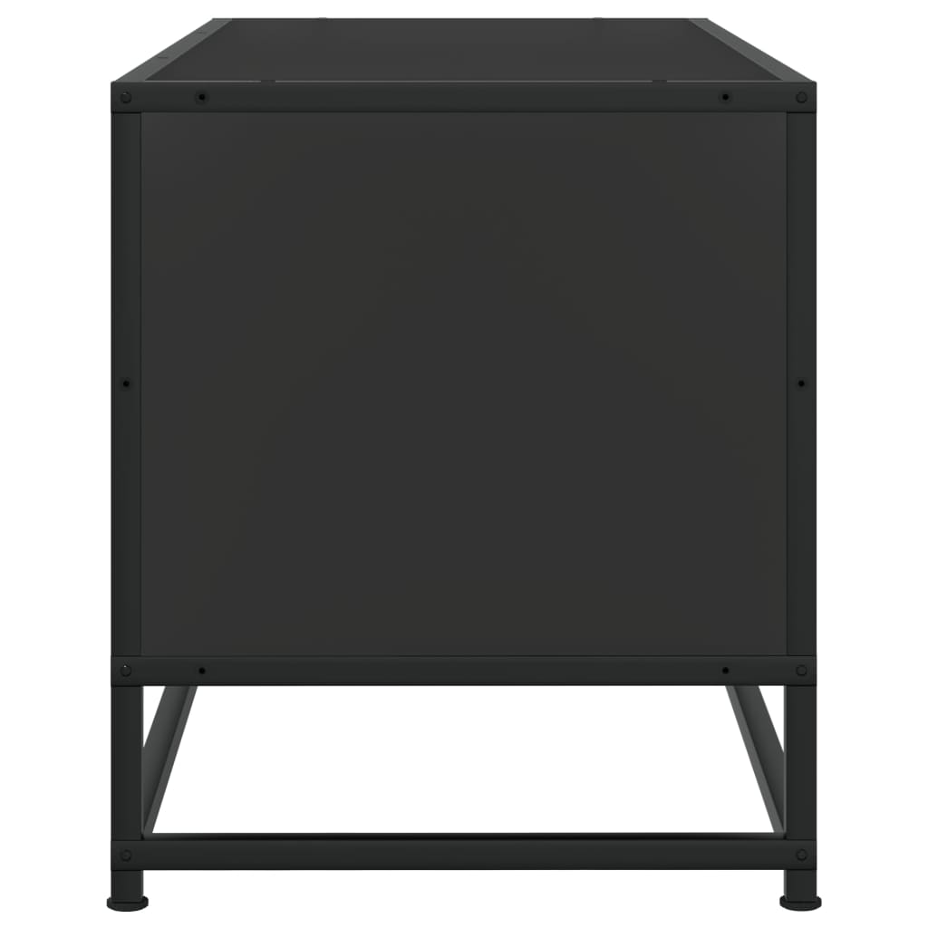 vidaXL TV Cabinet Black 80x34.5x40 cm Engineered Wood and Metal