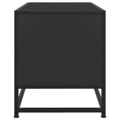 vidaXL TV Cabinet Black 80x34.5x40 cm Engineered Wood and Metal
