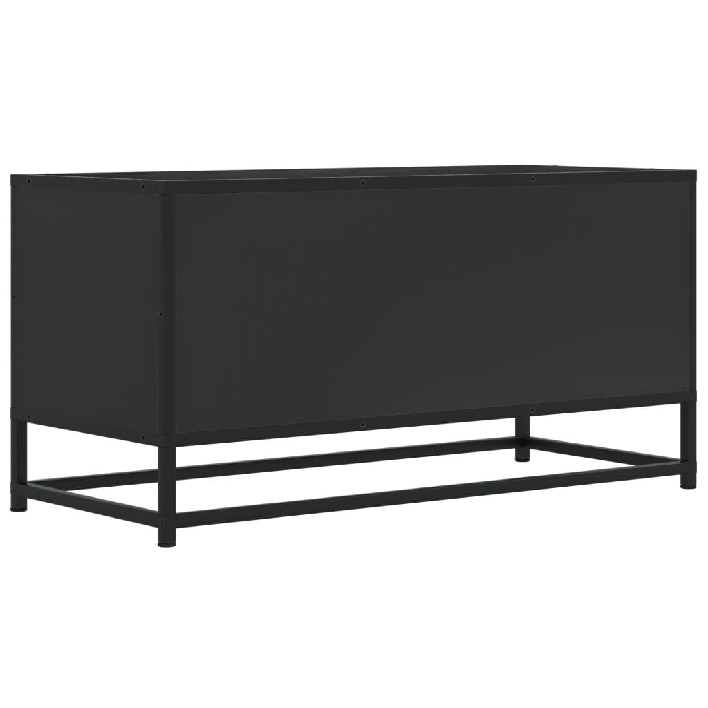 vidaXL TV Cabinet Black 80x34.5x40 cm Engineered Wood and Metal
