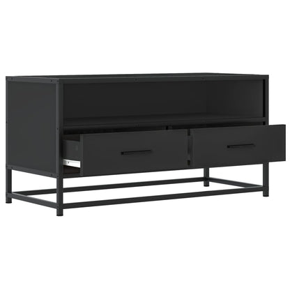 vidaXL TV Cabinet Black 80x34.5x40 cm Engineered Wood and Metal