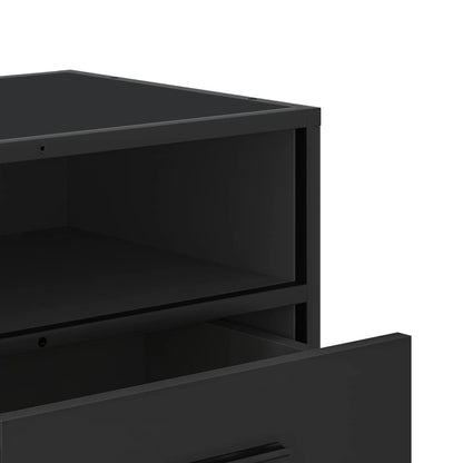 vidaXL TV Cabinet Black 80x34.5x40 cm Engineered Wood and Metal
