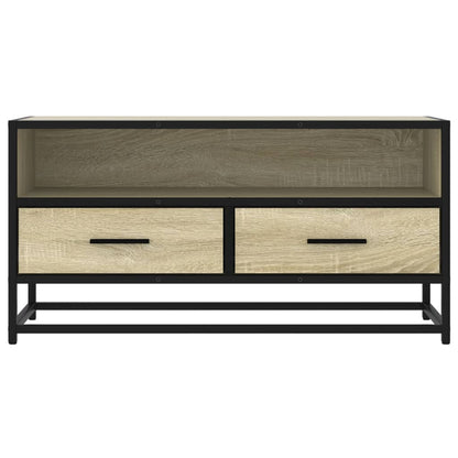 vidaXL TV Cabinet Sonoma Oak 80x34.5x40 cm Engineered Wood and Metal