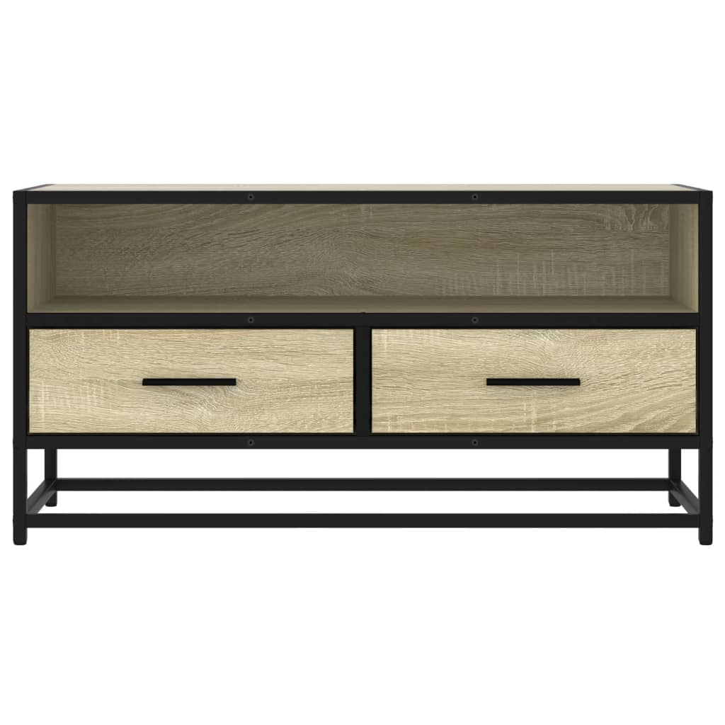 vidaXL TV Cabinet Sonoma Oak 80x34,5x40 cm Engineered Wood and Metal