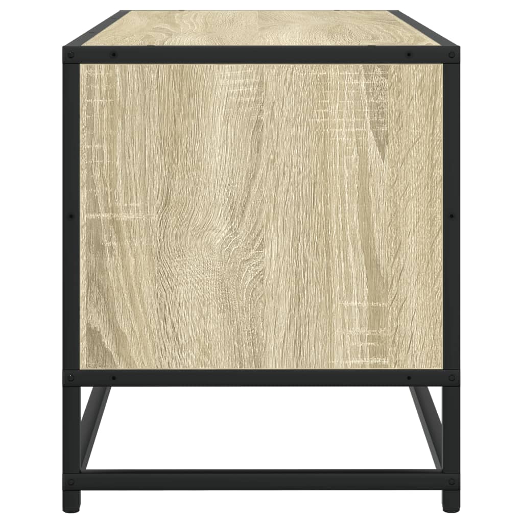 vidaXL TV Cabinet Sonoma Oak 80x34.5x40 cm Engineered Wood and Metal