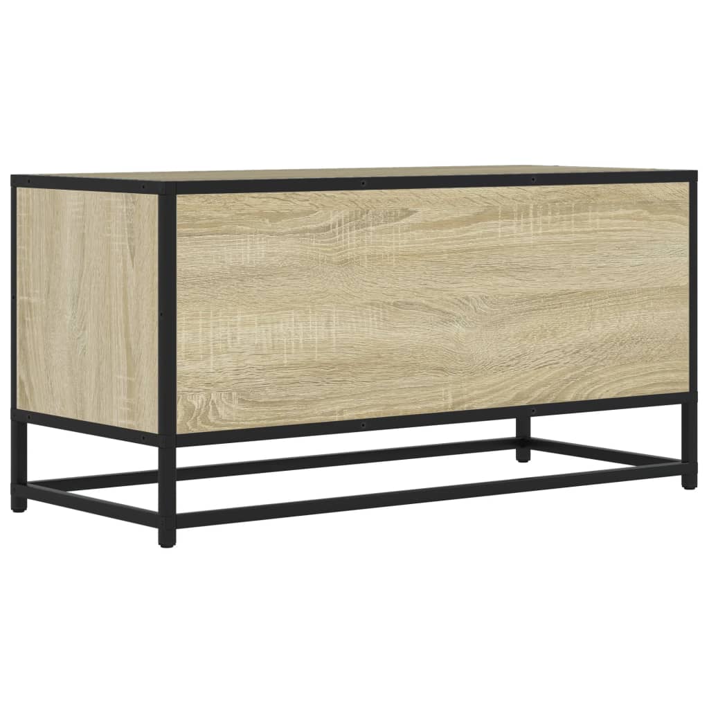 vidaXL TV Cabinet Sonoma Oak 80x34.5x40 cm Engineered Wood and Metal