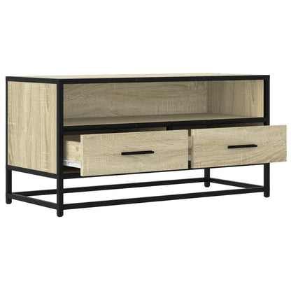 vidaXL TV Cabinet Sonoma Oak 80x34.5x40 cm Engineered Wood and Metal