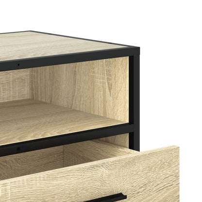 vidaXL TV Cabinet Sonoma Oak 80x34,5x40 cm Engineered Wood and Metal