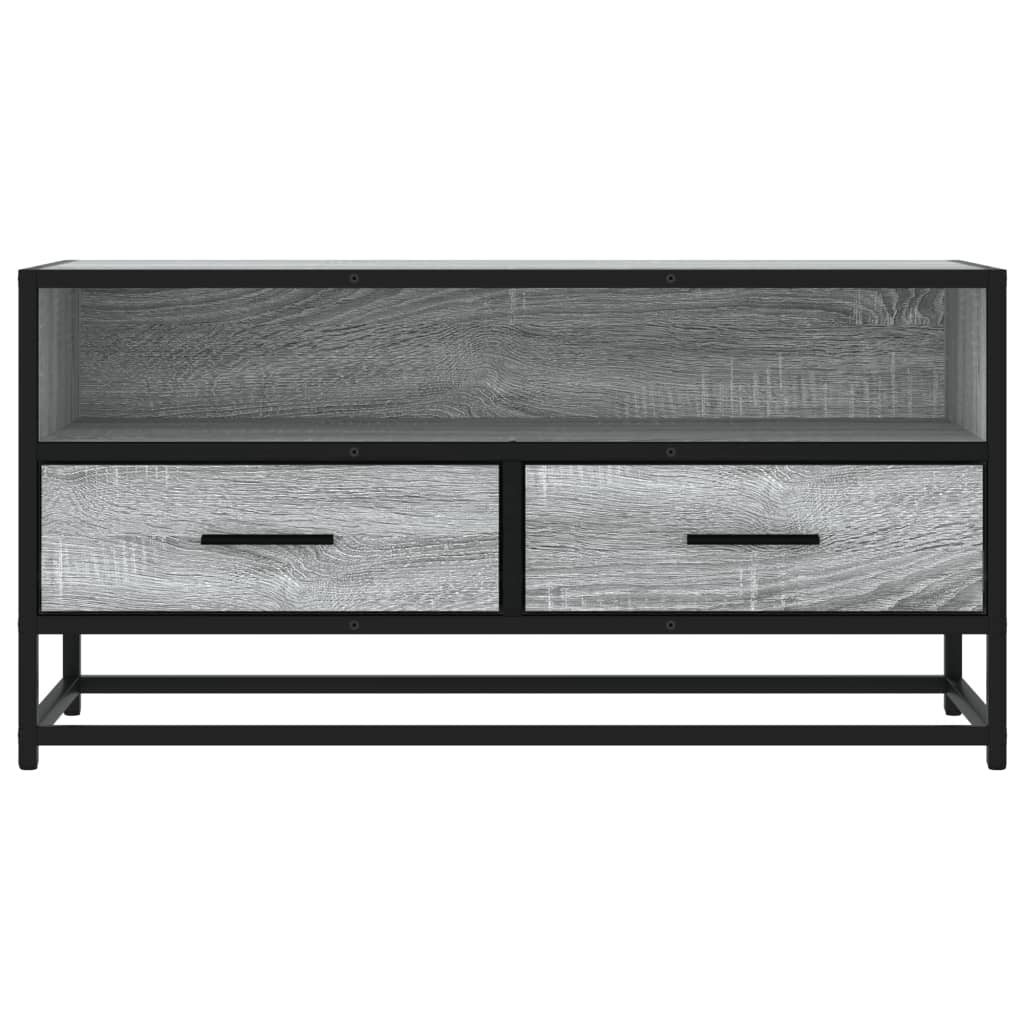 vidaXL TV Cabinet Grey Sonoma 80x34,5x40 cm Engineered Wood and Metal